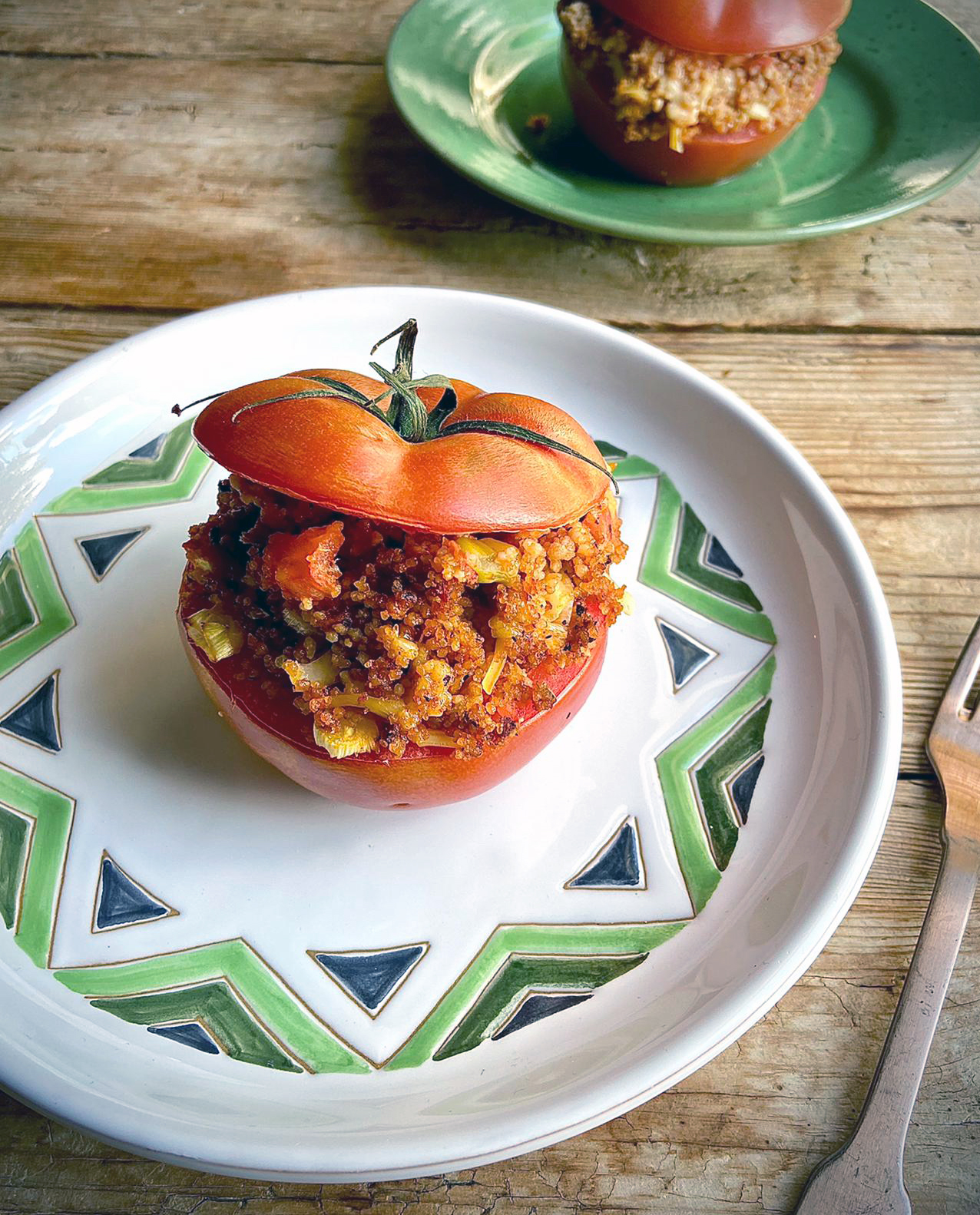 Couscous, Spring Onion & Cheese Stuffed Tomatoes - Ainsley Harriott