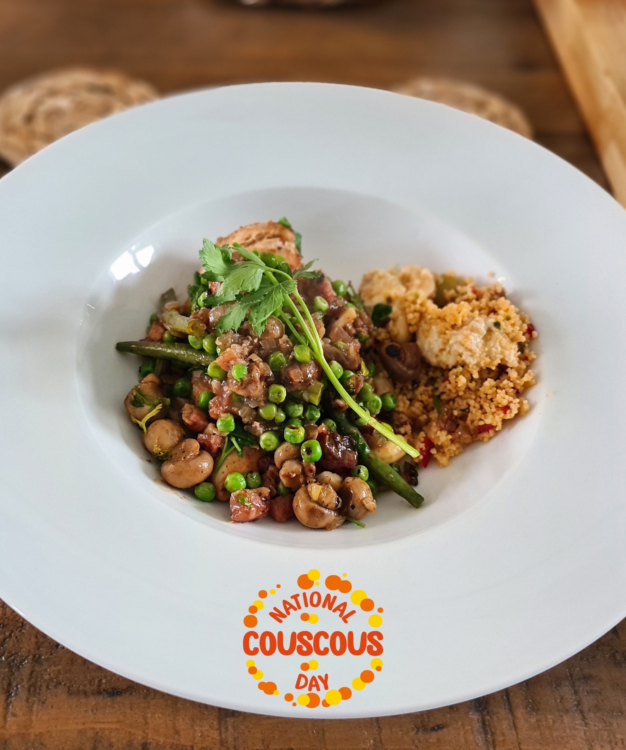 Hayley’s Cashew & Raisin Couscous with OnePan Chicken & Mushroom