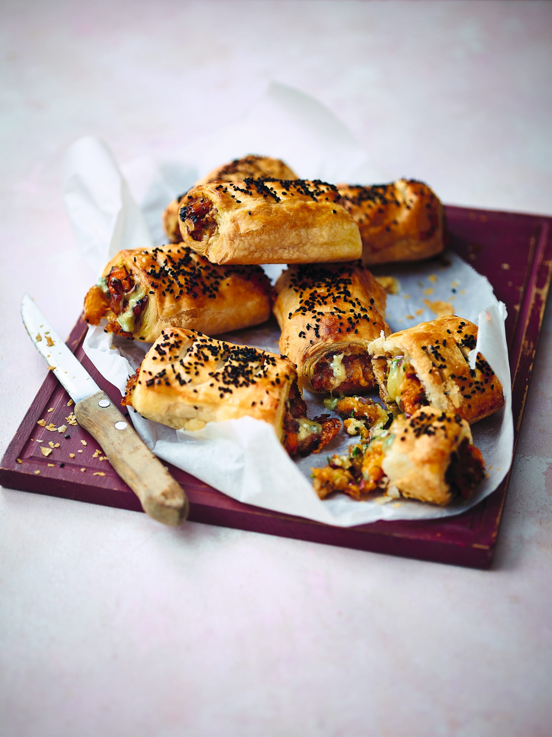 Butternut Squash, Stilton & Pecan Pastry Rolls - Ainsley Harriott