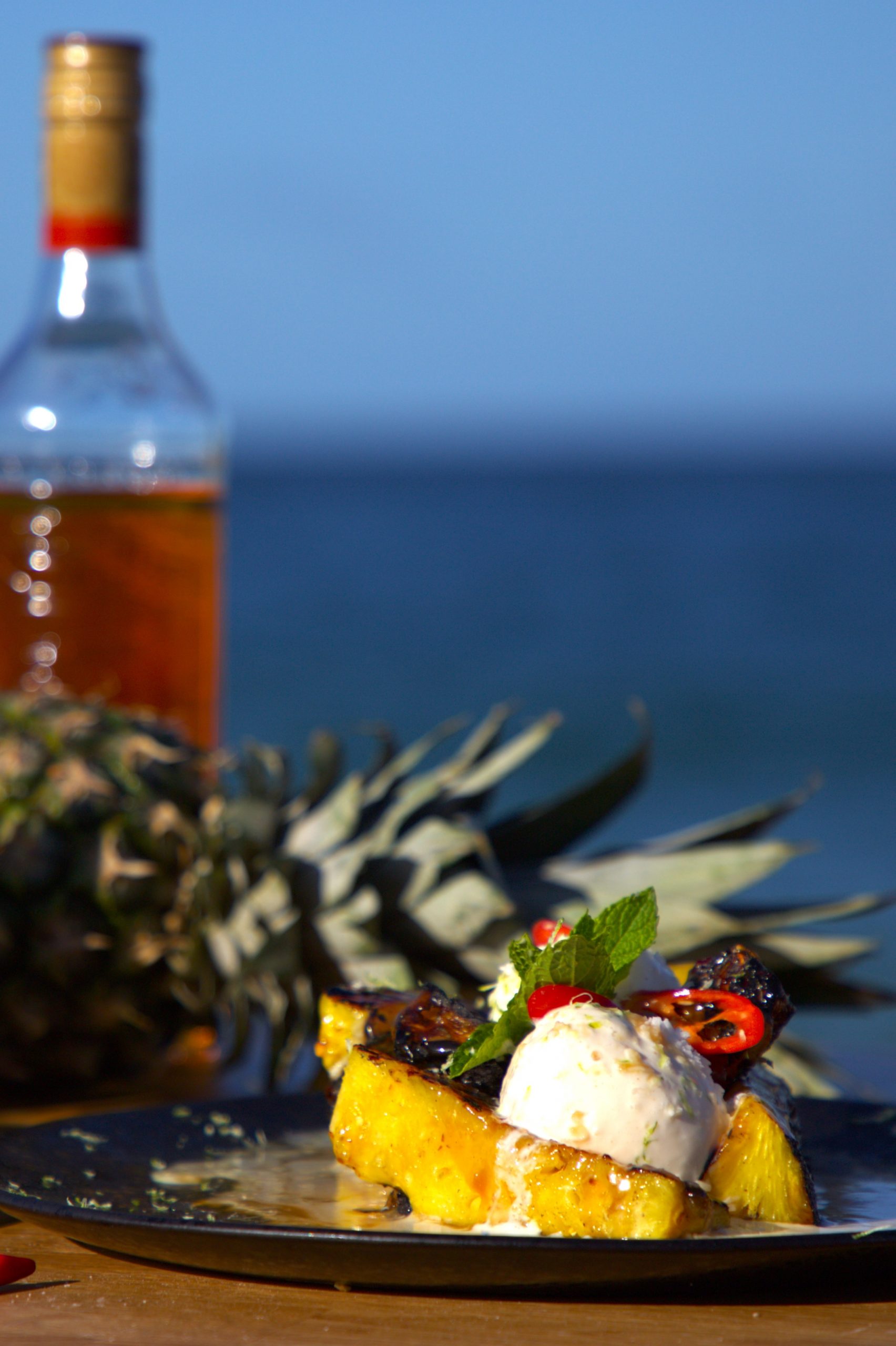 Chargrilled Chilli-Lime Glazed Pineapple with Spiced Rum Caramel - Ainsley Harriott