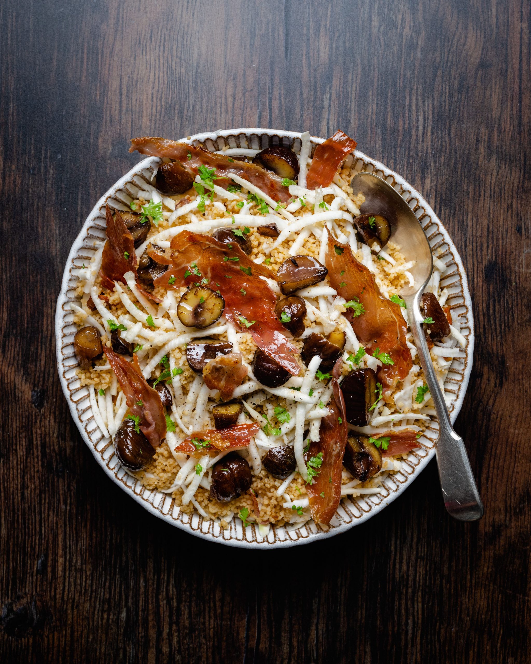 Celeriac, Chestnut & Prosciutto Couscous Salad - Ainsley Harriott