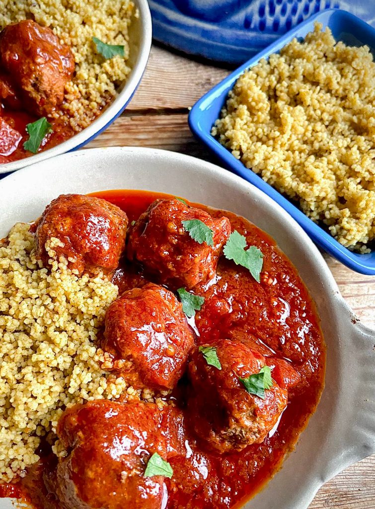 Harissa Meatballs with Moroccan Medley Couscous Ainsley Harriott