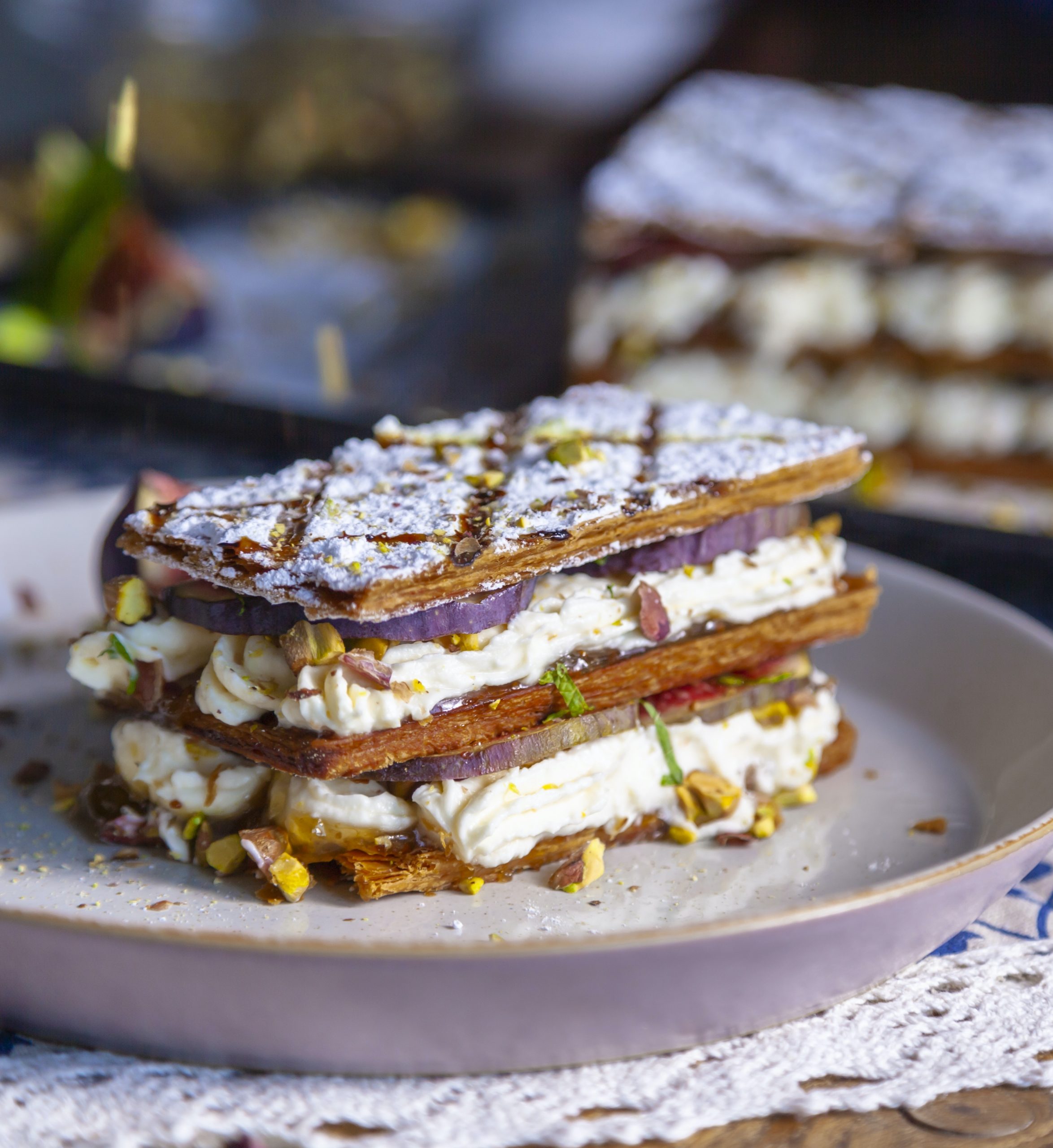 Fig, Orange Blossom & Pistachio MilleFeuille Ainsley Harriott