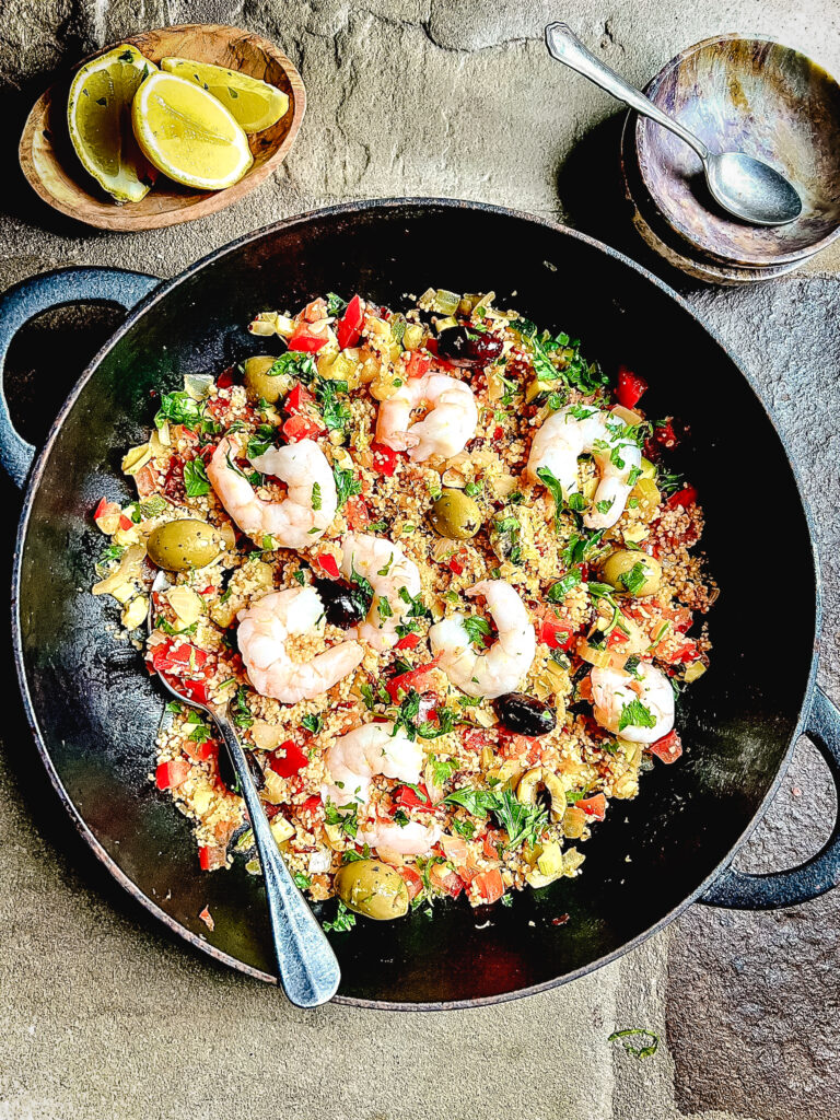 One-Pan Mediterranean Prawns & Couscous - Ainsley Harriott