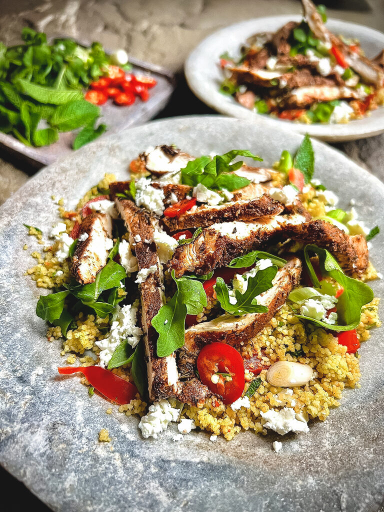 Spiced Chicken, Couscous & Feta Salad Ainsley Harriott