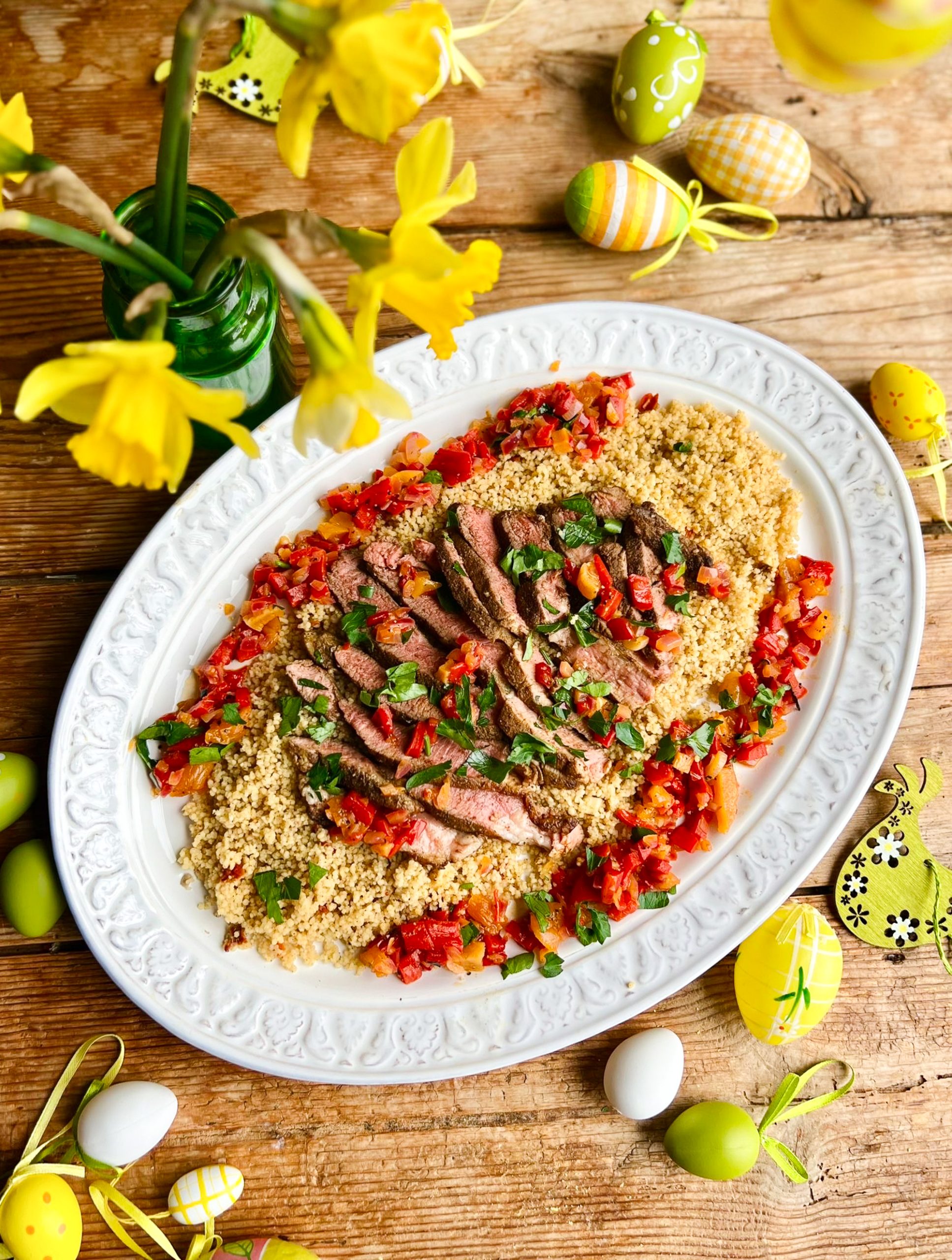 Moroccan Lamb Steaks with Red Pepper Salsa - Ainsley Harriott
