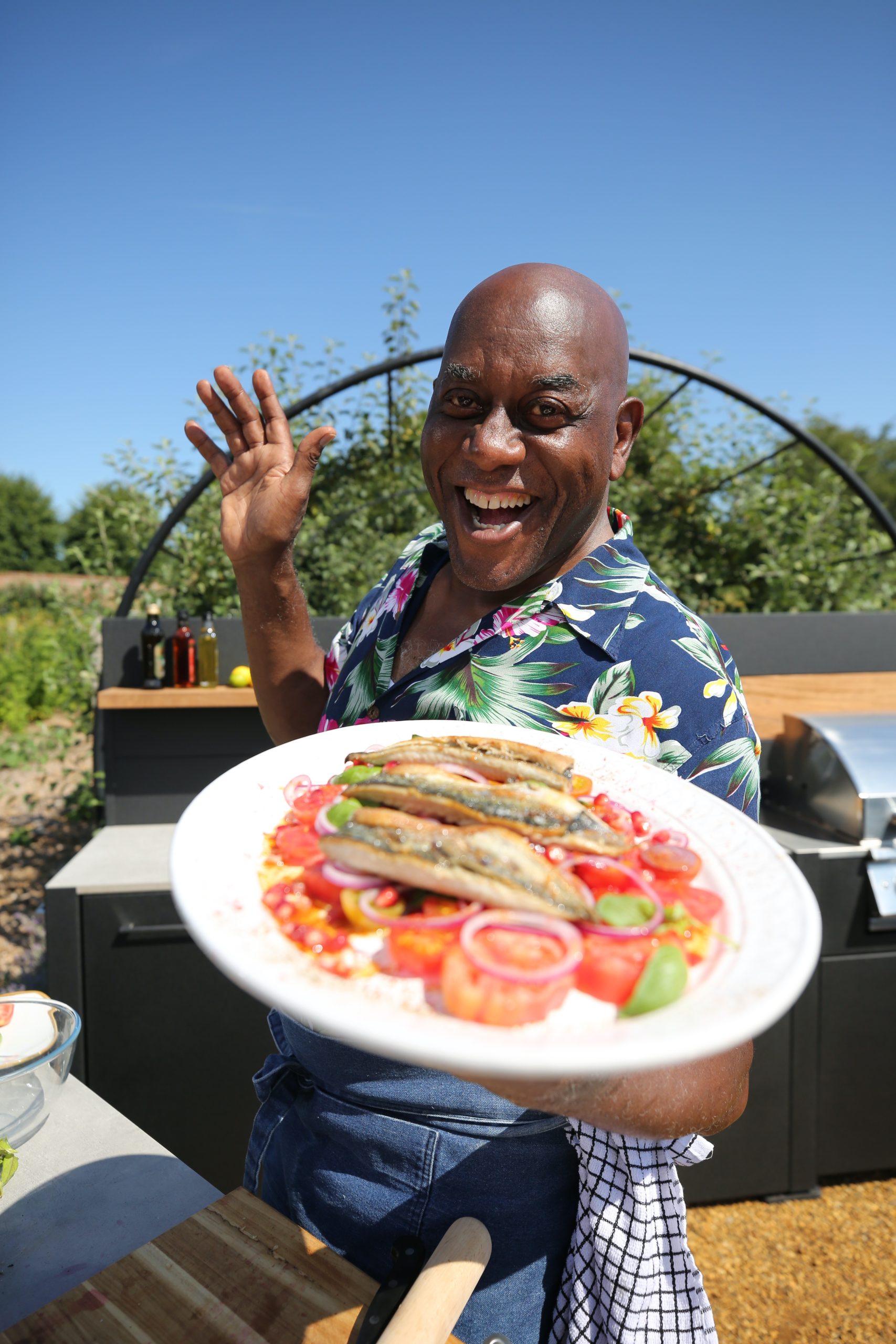 Pan-Fried Mackerel with Fresh Tomatoes & Pomegranate - Ainsley Harriott