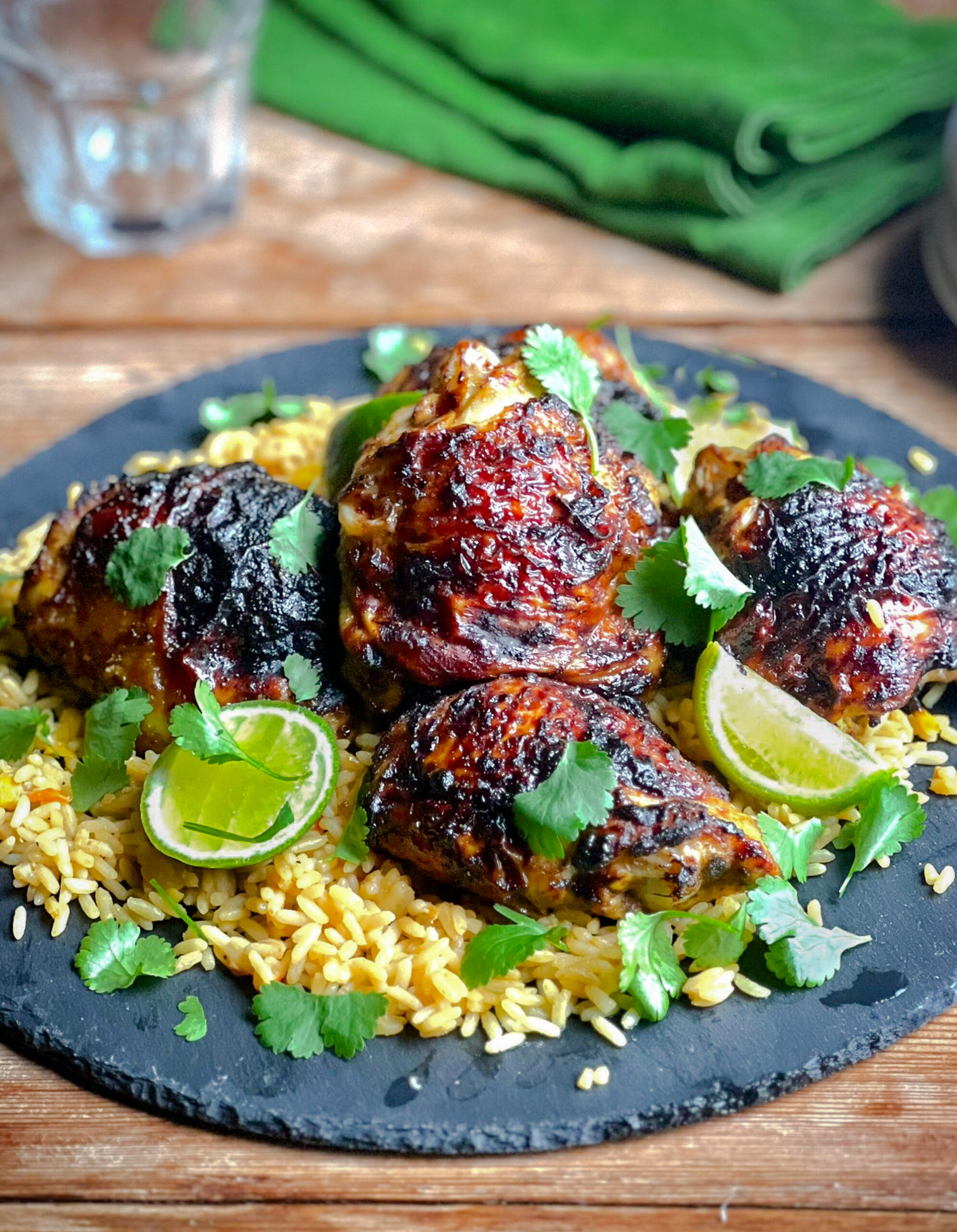 Air Fryer Mango Curry Spiced Chicken Thighs with Rice - Ainsley Harriott