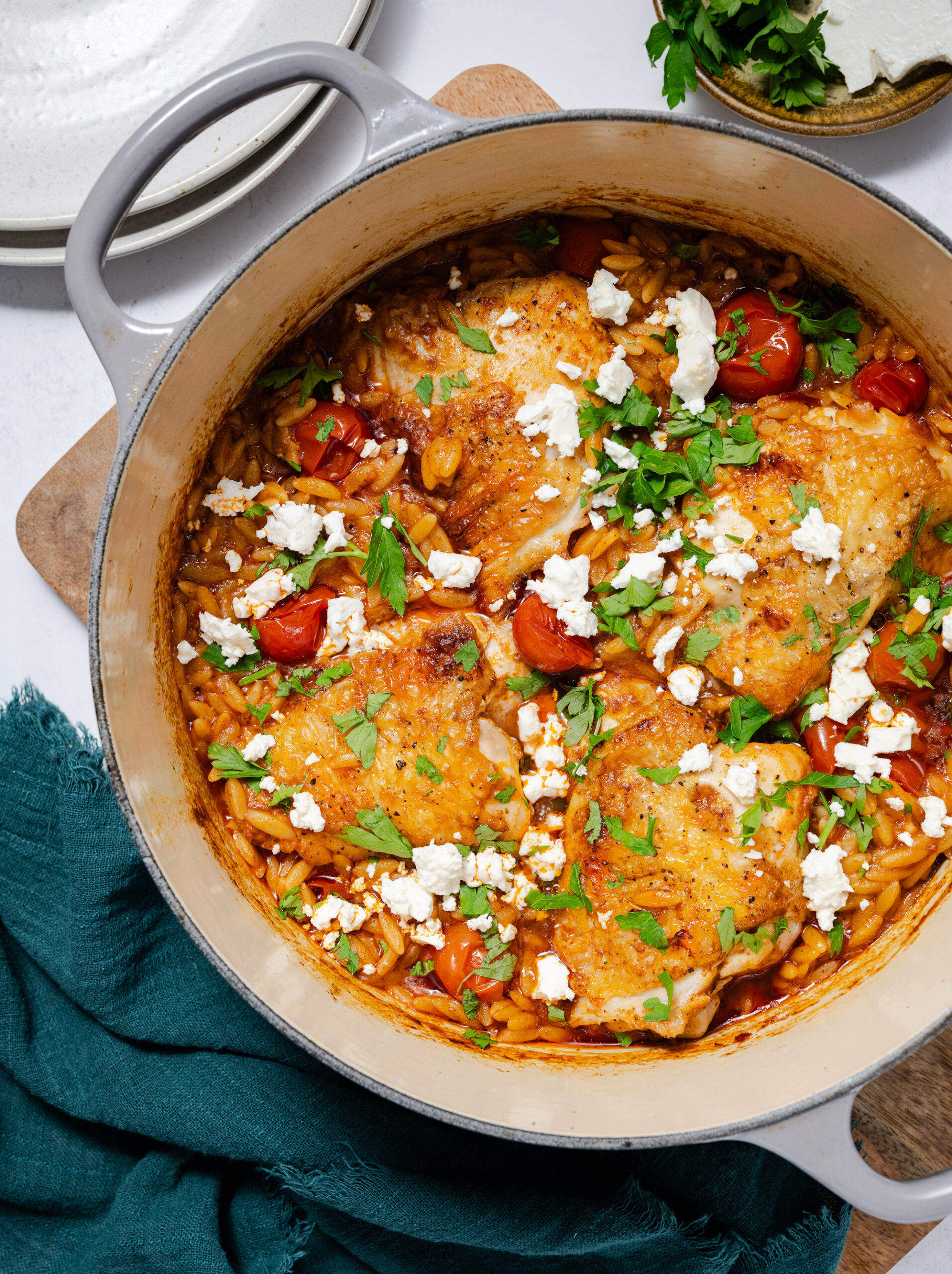One-Pot Harissa Chicken Orzo - Ainsley Harriott
