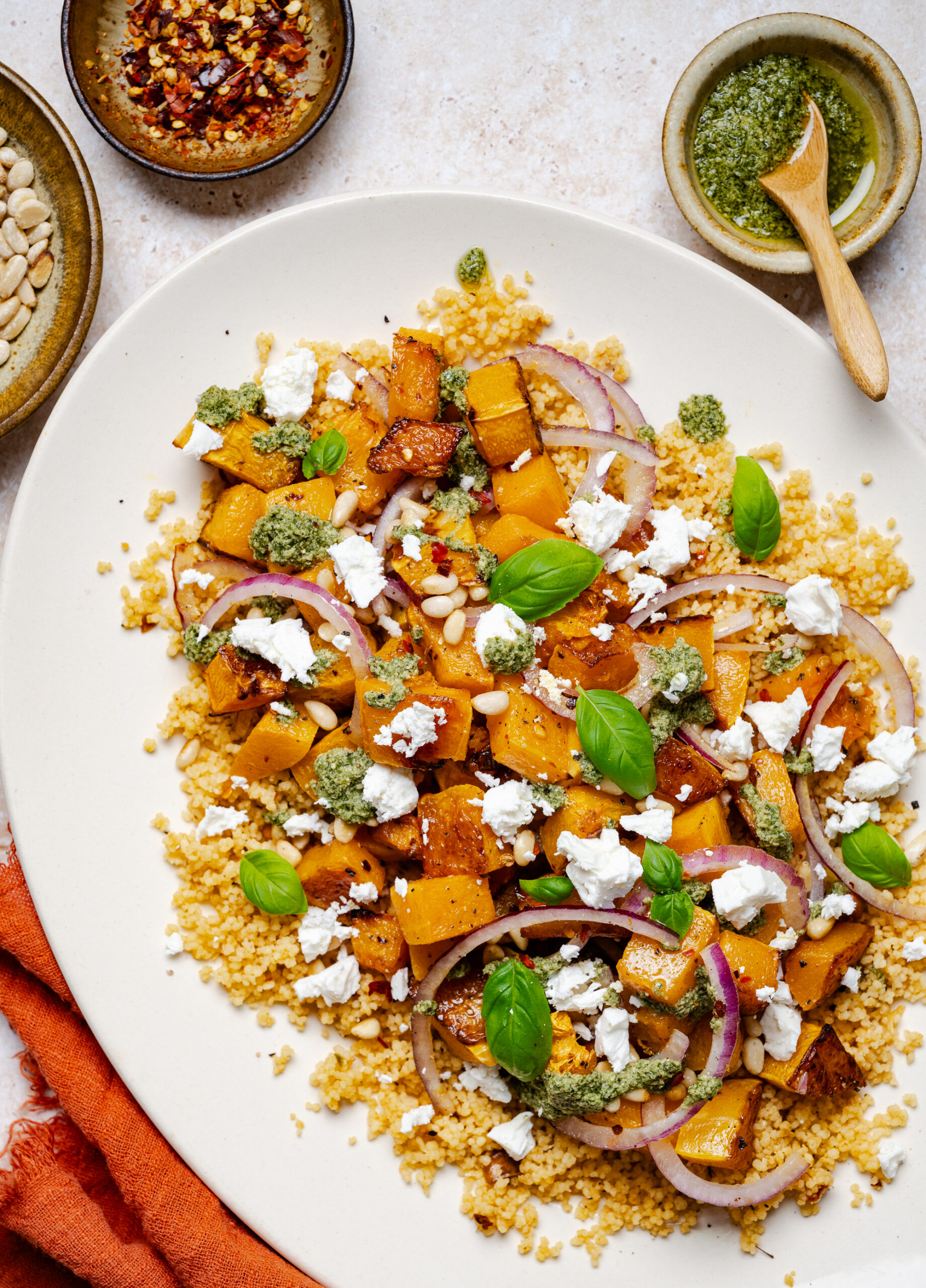 Roasted Squash & Couscous Salad with Feta & Pesto - Ainsley Harriott
