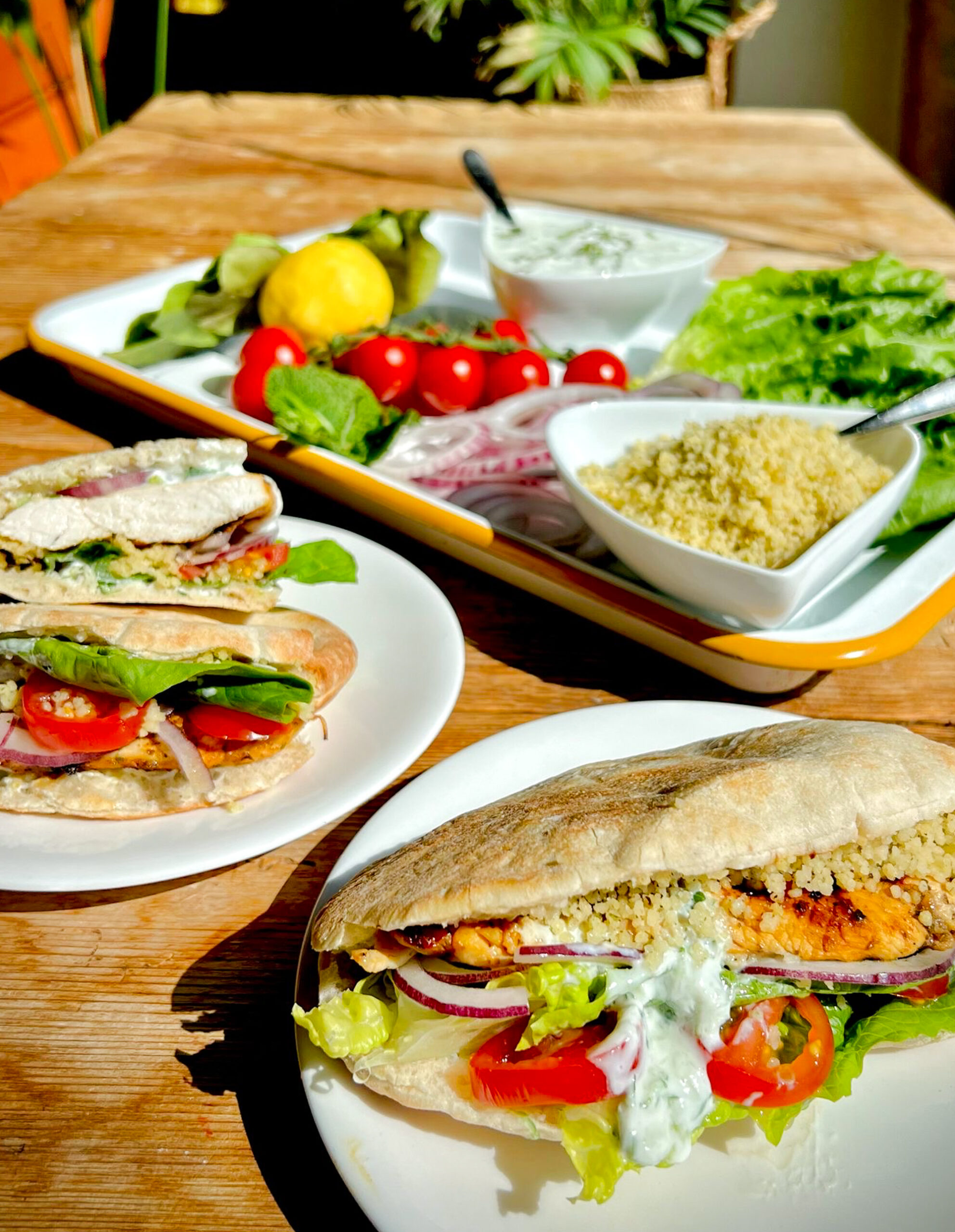 Greek-Style Chicken & Couscous Pitta Sandwich with Tzatziki - Ainsley Harriott