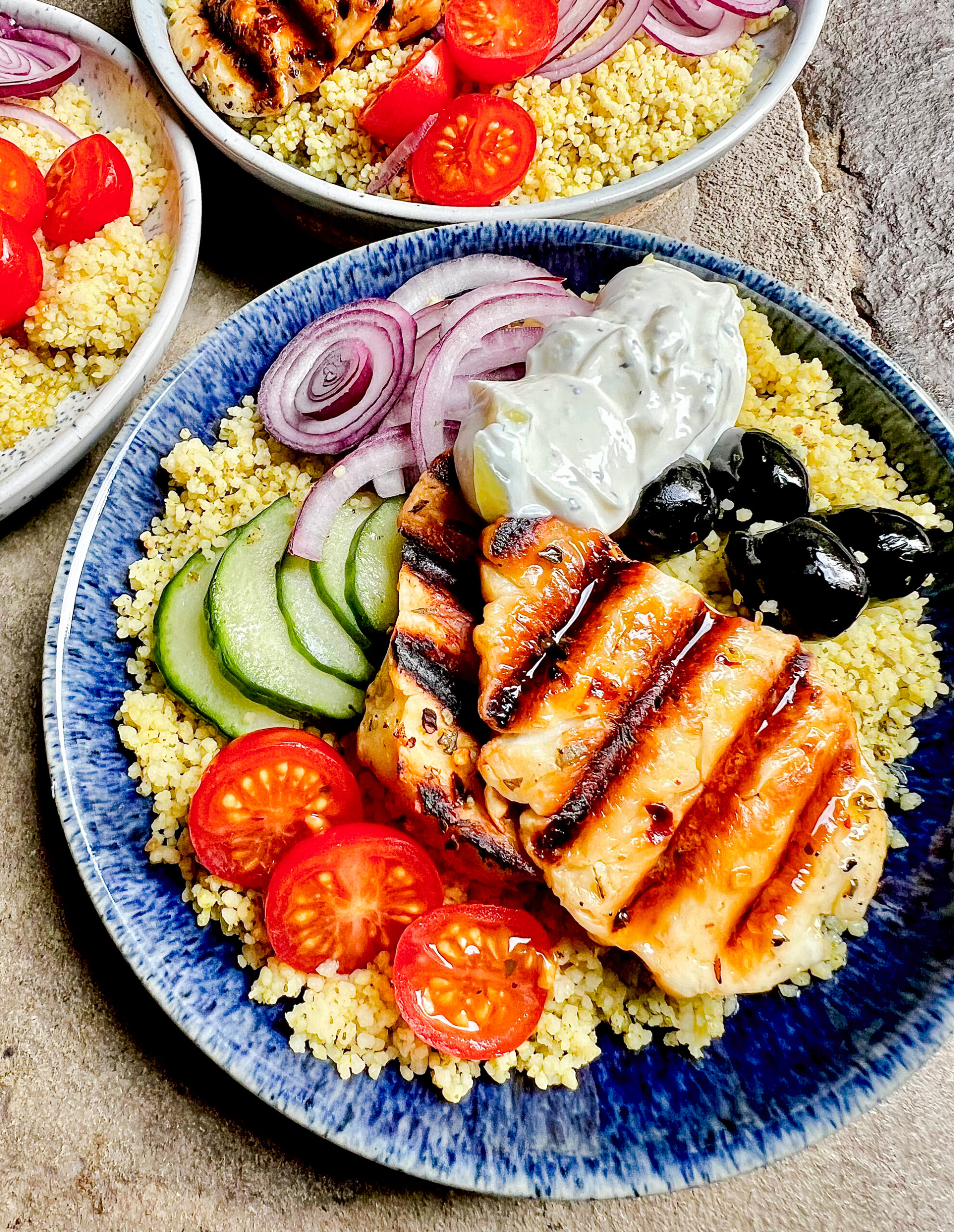 Grilled Halloumi & Greek Salad Couscous Bowl - Ainsley Harriott