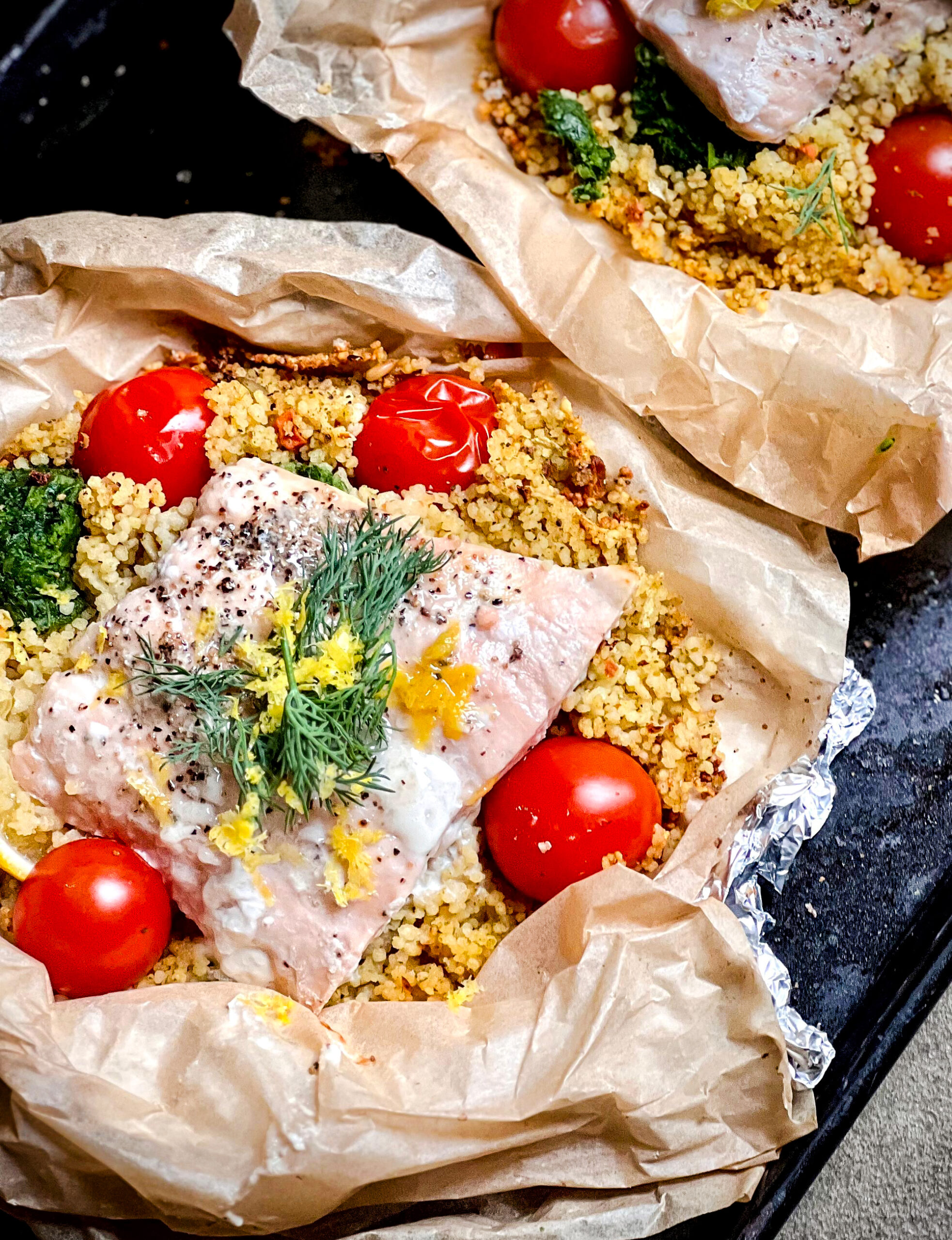 Spice Sensation Salmon and Spinach Parcels - Ainsley Harriott